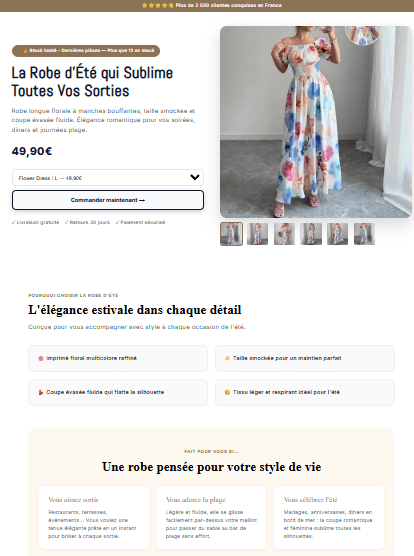 Hero robe d'été